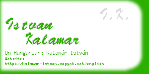 istvan kalamar business card